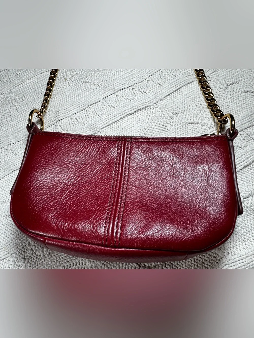 Fossil Jolie Leather Mini Crossbody Bag - Burgundy